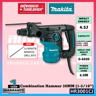 MAKITA HR3001 Combination Hammer 30MM (1-3/16') ( FOC 1 unit NEMESIS Drill Bit )