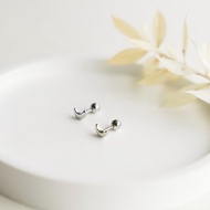 弦月 月亮轉珠耳環 抗過敏醫療鋼 轉珠耳環 可戴洗澡