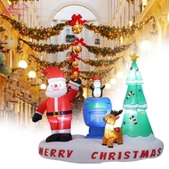 [Abbraccia] Christmas Inflatable Decorations Light up Festival Santa Decorative Xmas Tree 6.9ft for 