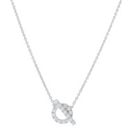 HERMES 18K白金Finesse Pendant鑽石項鍊