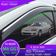 Cửa xe mưa Visor cho Mazda 6 2002 2003 2004 2005 2006 2007 2008 gg1 M6 cửa sổ 4 cái sunvisor Vent Sh