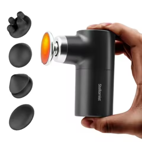 Mini Thermal Massage Gun with Heat Portable Hand Held Massager Gun with Heat Portable Percussion Mus