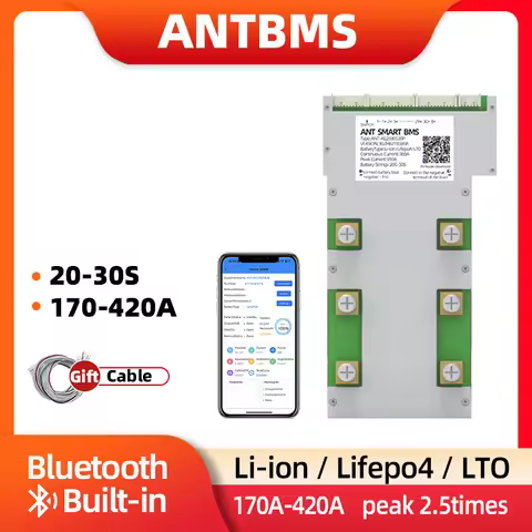 ANT BMS 20S 21S 22S 23S 24S 25S 26S 27S 28S 29S 30S smart BMS 170A 230A 420A Li-Ion LiFePo4 LTO Batt