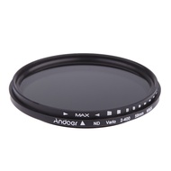 Andoer 58mm ND Fader Neutral Density Adjustable ND2 to ND400 Variable Filter for Canon Nikon DSLR Ca