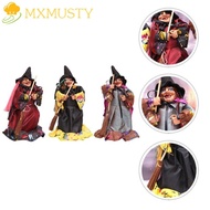 MXMUSTY Halloween Witch Ornaments, Handmade DIY Broom Witch Figurines, Color Random Witch With Broom