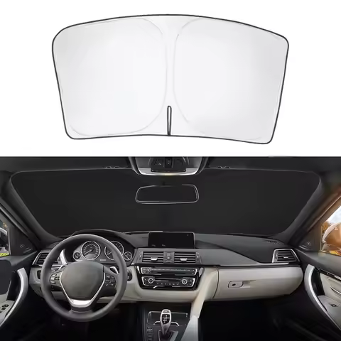 Windshield Sun Shade For BMW 3 Series/F30/F31/F80/M3 2013-2018 Foldable Double Layer UV Block Heat P