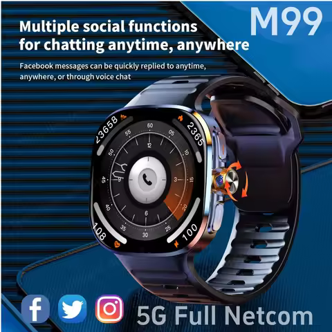 New Arrival M99 Smart Watch Android Smartwatch With Sim Card Rotary Camera GPS WIFI Compass 256GB St