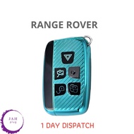 FOB CASE KEY COVER GREEN CARBON FIBER FOR LAND RANGE ROVER SPORT EVOQUE JAGUAR