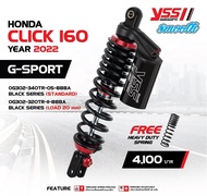โช๊ค YSS แท้ CLICK160 รุ่น G-SPORT แบบ SMOOTH ปรับรีบาวน์ได้ โช๊คหลัง BLACK SERIES