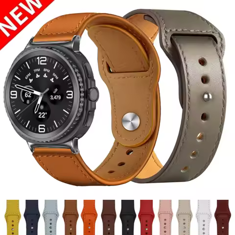 Leather Band for Samsung Galaxy Watch 8 Classic/40 44mm Smart Band for Galaxy Watch 40/44mm Watch 8 