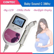 CONTEC Baby Sound C/C1 Fetal Doppler Baby Heartbeat Detector 3Mhz Probe Portable Pregnant Baby Ultra