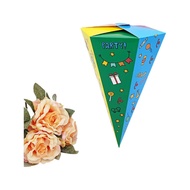 Large Cone Gift Box Pointed Cone Wedding Candy Packaging Box Party Party Gift Box Wedding Candy Box