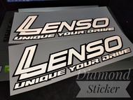 สติ๊กเกอร์Lenso สีดำได้2 ชิ้น
