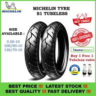 TAYAR  MICHELIN SCOOTER S1 100/90-10 , 130/70-10 , 3.50-10 SCOOTER TYRE