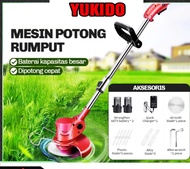 PROMO!!!!GUNTING RUMPUT PORTABLE DUA BATRE Mesin Potong Rumput Baterai / Cordless Grass /Mesin Pemotong Rumput Tenaga Baterai ASIA BAUT