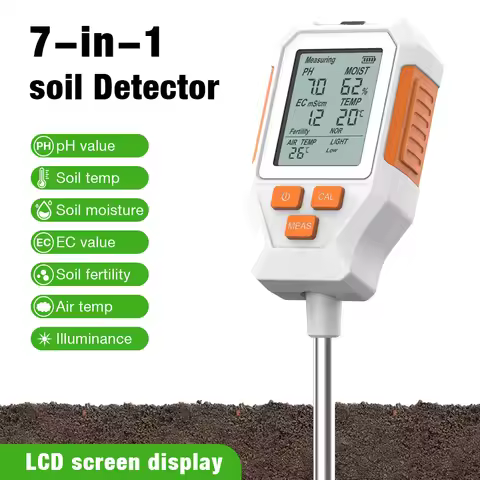 3 in 1 / 7 in 1 Digital Soil Tester PH Moisture Temperature Fertility Sunlight Garden Detector High 