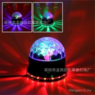Lampu Pentas LED Kawalan Bunyi Lampu Berputar 6 Warna Rasuk UFO Cahaya Bola Ajaib Cahaya Laser Mini 