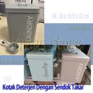 Detergent box with measuring spoon detergent box/ detergent box