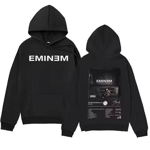 Eminem Merch Rap Music Hoodie Men Women Album Graphic Print Streetwear Unisex Warm Winter Sweatshirt