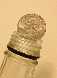 Coin in The Bottle Magic Trick/Folding Coin (US Quarter Dollar / 25 Cent) - Folding Quarter Magic