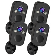 4Pack Wireless Battery-Powered Security Camera Outdoor, 2K HD Resolution, Color Night Vision, 110° V