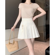New Chinese Style Chinese Style Jacquard A-Line A-Line Skirt Spring Summer High Waist Short Pony Ski