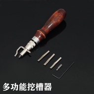 Leader DIY Leather Multi-Function Grooving Device Edge Crimping Device Edge Cutter Edge Device 7 in 