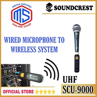 Soundcrest Wireless System for Wired Microphone to Wireless System UHF SCU9000 Extender Wireless UHF