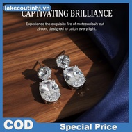Lu Women's Drop Earrings Multicolor Rhinestone Elegant Jewelry Long Dangle Glamorous Accessories For