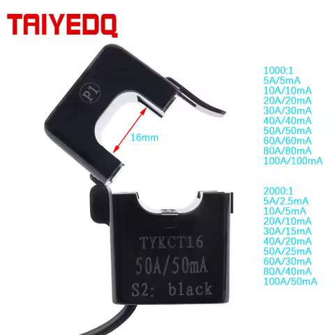 3pcs Split Core Current Transformer Clamp On CT Snap 30A/30mA 40A/40mA 50A/50mA 100A/100mA 1000:1 20
