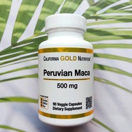 หัวมาคาจากเปรู ออแกนิค Peruvian Maca Organic Root 500mg 90 Veggie Caps (California Gold Nutrition®)