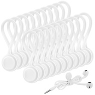 Baderke 20 Pcs Reusable Silicone Magnetic Cable Ties Silicone Twist Tie with Magnet Cable Organizer 