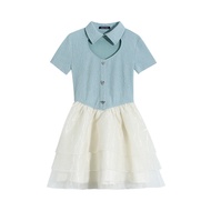 DREAM SEVEN77 Fluffy Dress Women 2022 Summer New Style Hollow Stitching Organza Princess Skirt