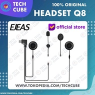 Wony Headset Earpiece Ejeas Q8 Mic Earphone Microphone Speaker Intercom Helm Ejeas Q8 Type C