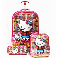 🔥READYSTOCK🔥3IN1 3D HELLO KITTY TROLLEY SCHOOL BAG 5Y 6Y 7Y 8Y 9Y 10Y 11Y 12Y