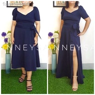 【Promotion】FILIPINIANA PLUS SIZE neoprene formal gown dress wedding kasal debut ninang