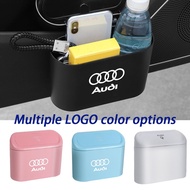 Audi Car trash can flip cover side door backrest hanging storage box mini trash can Multiple color o