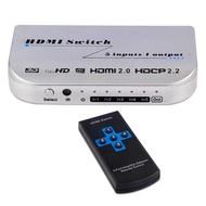 HDMI 2.0 HDCP 2.2 4K 5X1 Switch 5 in 1 out HDMI Switcher for XBOX PS4 PS3 PC Smart Android TV Box HDTV Video Adapter Converter