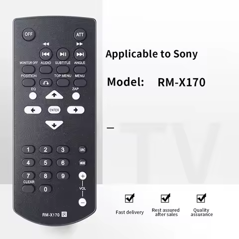 ZF applies to RM-X170 for Sony xav-ax5000 Media Receiver Remote Control ax3000 XAV-72BT XAV-AX8100 X