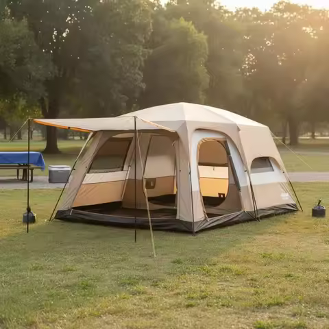 2 Room Cabin Tent Water Resistant 2 Room Tent for Park