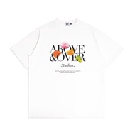 ABOVE AND OVER - STONE T-SHIRT WHITE