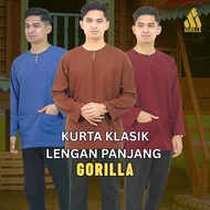 KURTA KLASIK LENGAN PANJANG PREMIUM CREPE WITH EXCLUSIVE WOODEN BUTTON RELAXED FIT - TWO FRONT POCKE