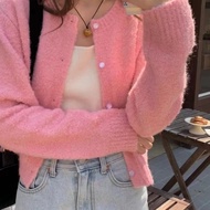511 HYK SHOP🇲🇾 pink cardigan women long sleeve knitwear wanita knitted top cardigan