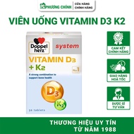 Viên Uống D3 K2 Doppelherz Vitamin D3 + K2 Hỗ Trợ Tăng Hấp Thu Canxi 30 Viên/Hộp