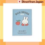 Miffy Planner 2026 Square A6 Weekly Pocket Planner Blue 01BD-1B Dec 2025 Start [Japan Shipped]