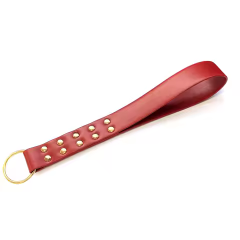 BDSM Dual‑Side Leather Spanking Paddle Spiked Whip Design Intimate Role‑Play Accessory for Adult Cou