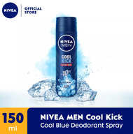 Nivea Men Deodorant Spray 150Ml Black Deep Espresso Cool Kick Blue Black & White