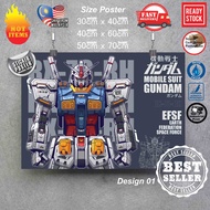 (Ready Stock) Mobile suit Gundam 144 RX-78-2 / RX78-2 / RX78 2 Gundam wall poster sticker deco poste