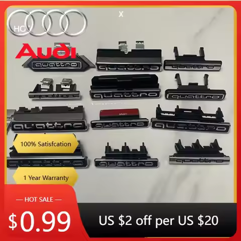 Hub Caps Hot New 2025 For Audi Audi Quattro Logo Car Front Grill Grille Badge Emblem For Audi A4 A6 