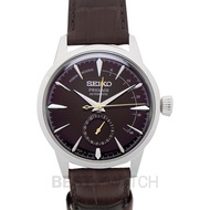 Seiko Presage Automatic Black Cat Martini Cocktail Time Brown Leather 40.5 mm Watch SSA393J1